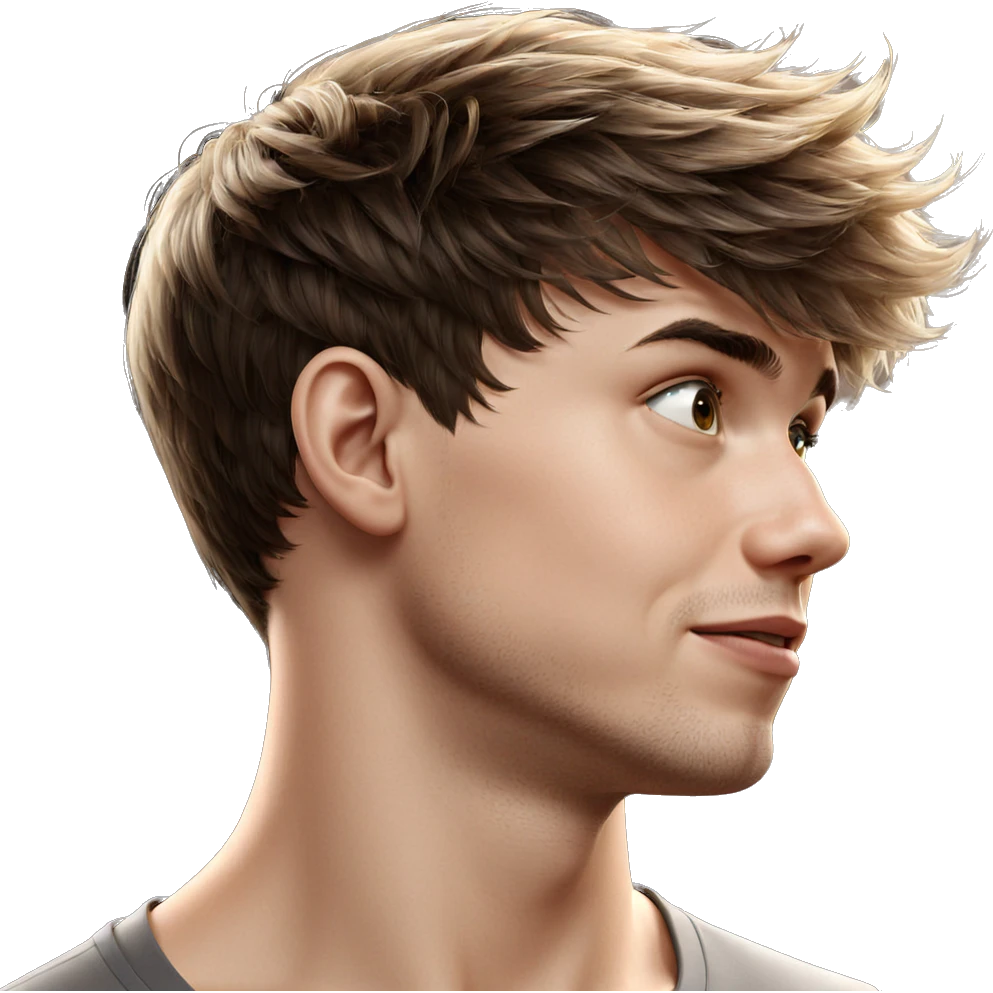 realistic portrait of a boy emoji