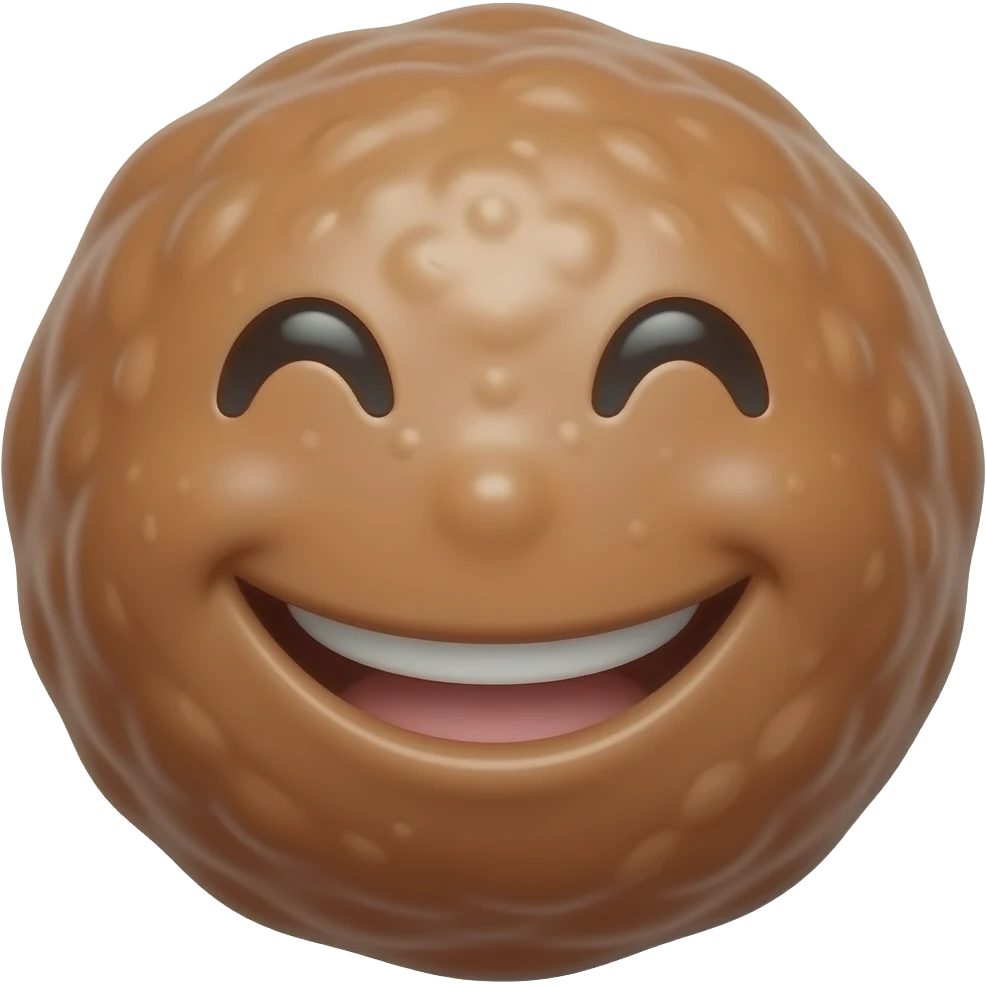 Meatball smiling emoji