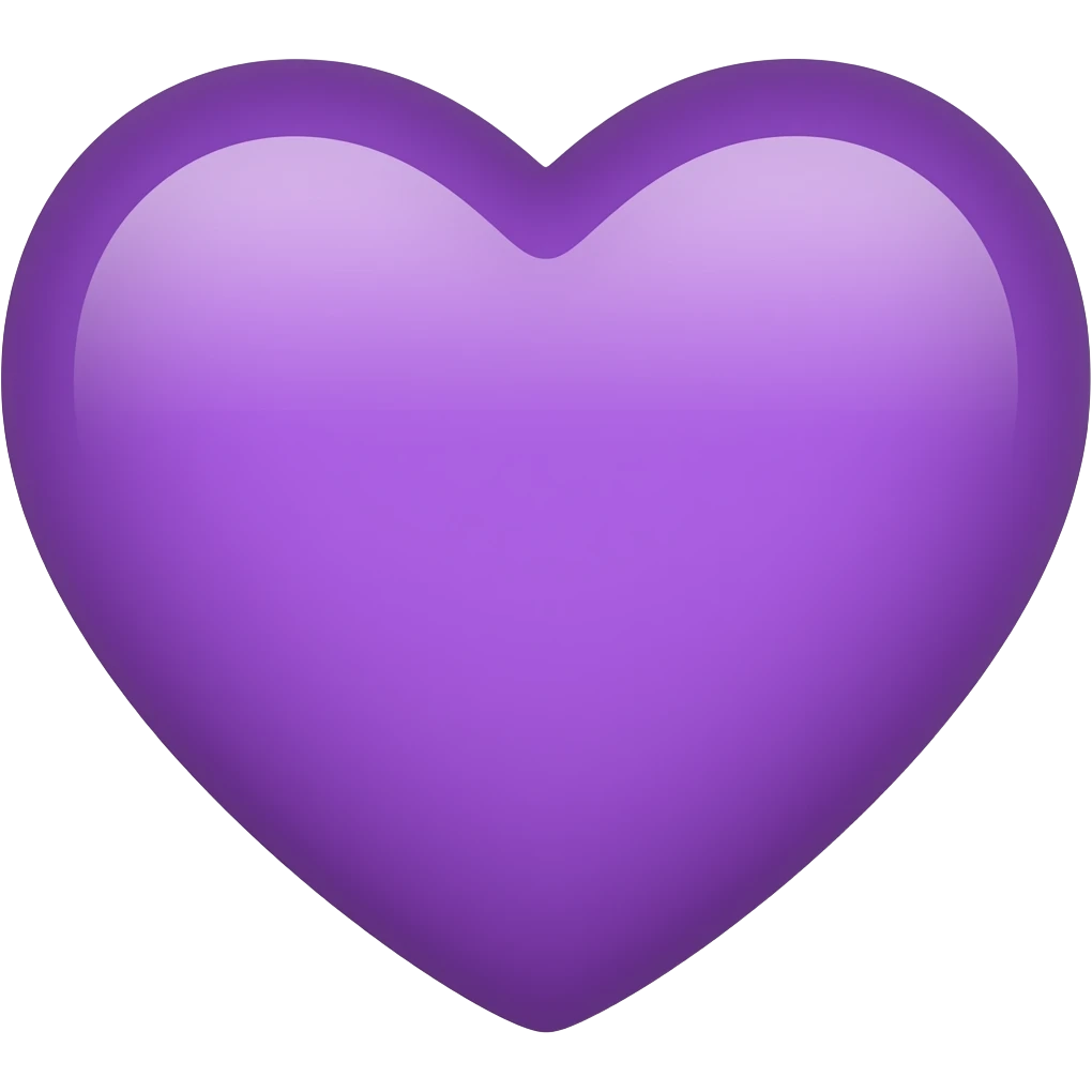 Purple ios heart emoji