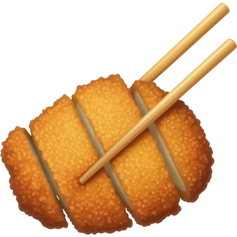 japanese tonkatsu holding by chopstick emoji