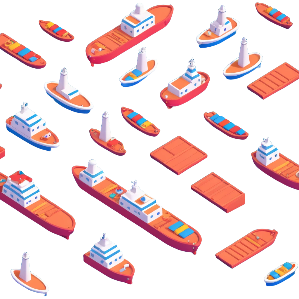 port with cargo ship emoji
