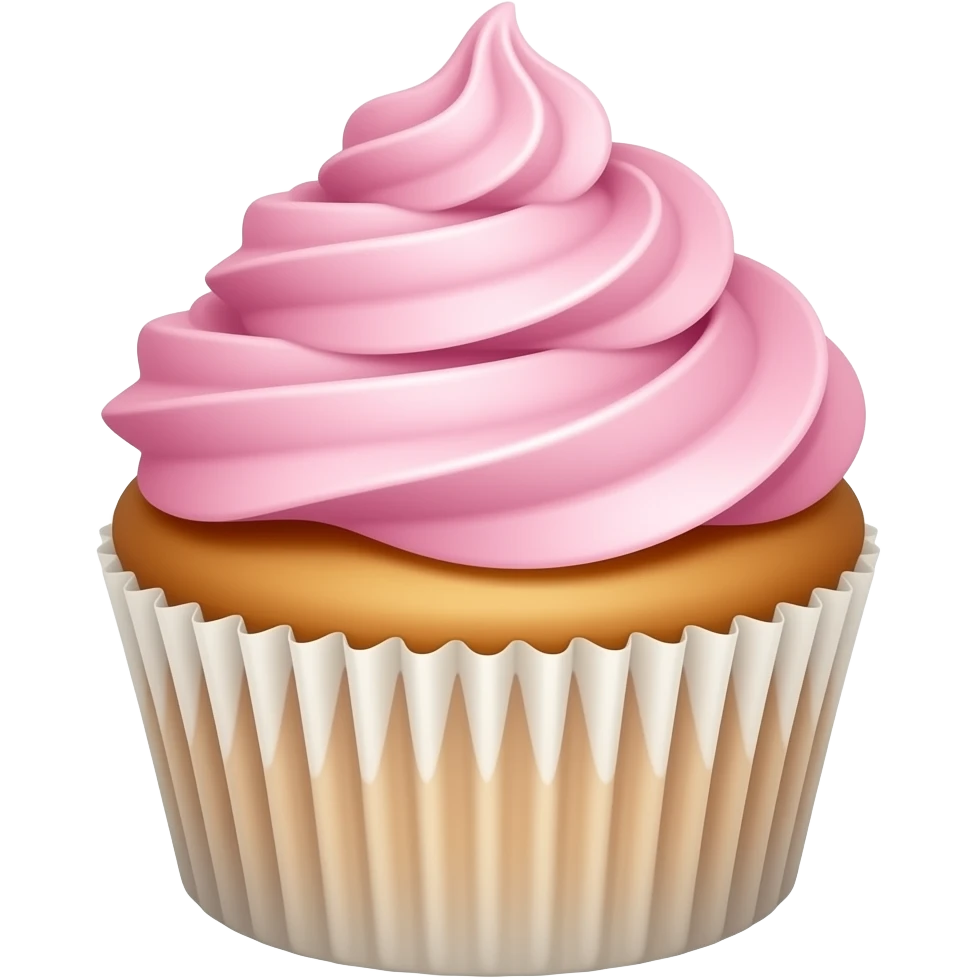 Cupcake with pink icing emoji