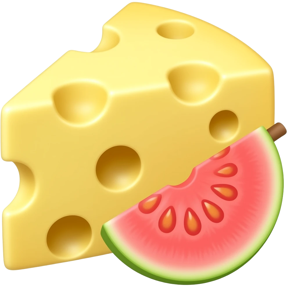 Cheese and guava emoji