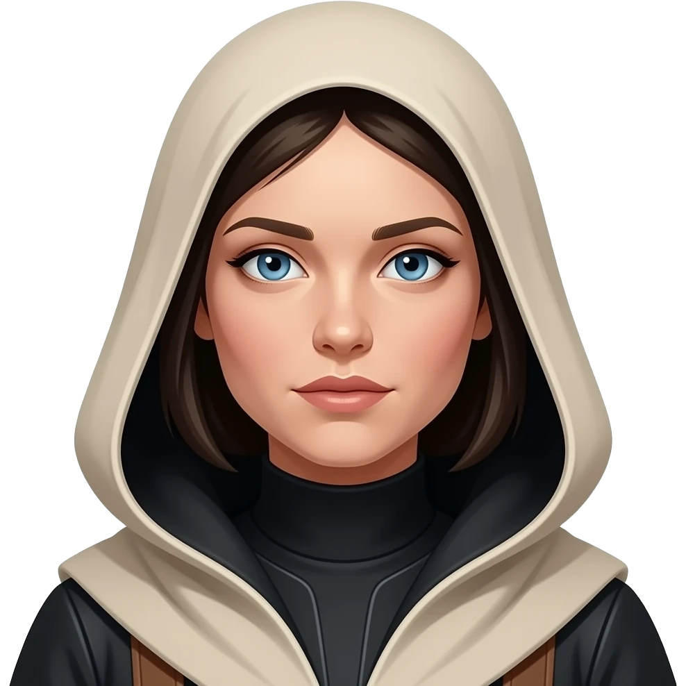 paul atreides woman  blue eyes with black beigehood in dune emoji