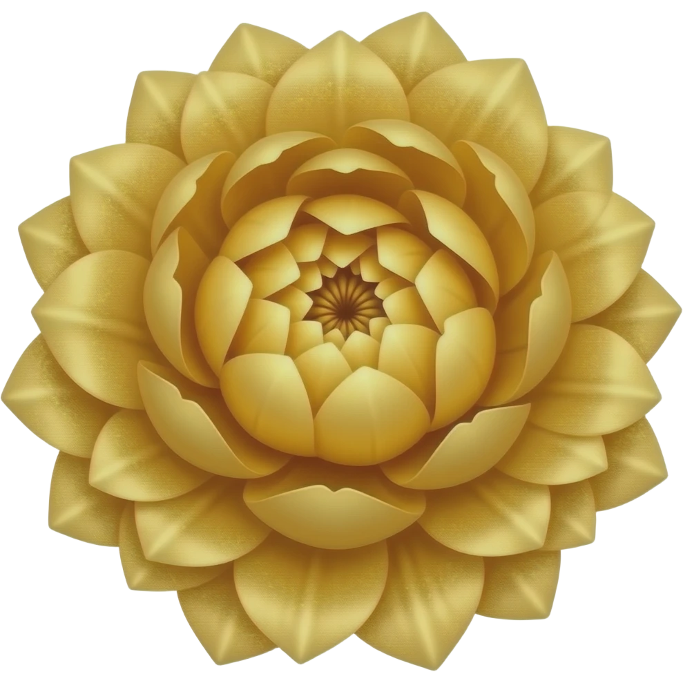 زهرة ذهبية: زهرة كبيرة متفتحة بلون ذهبي لامع وتفاصيل دقيقة للبتلات. emoji