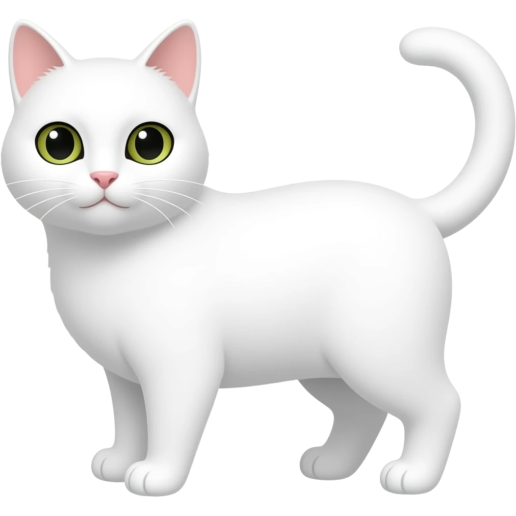 Cat white emoji