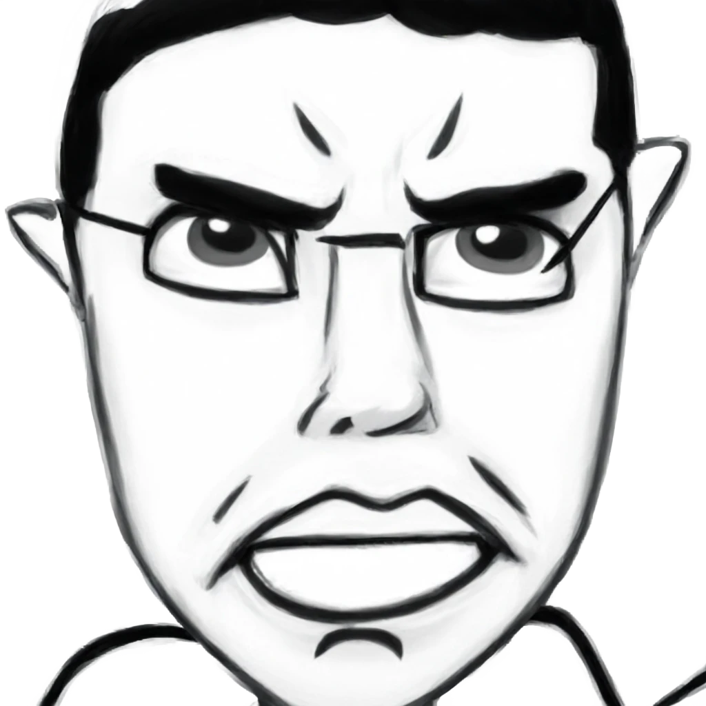 pointy eared boy in monochrome emoji