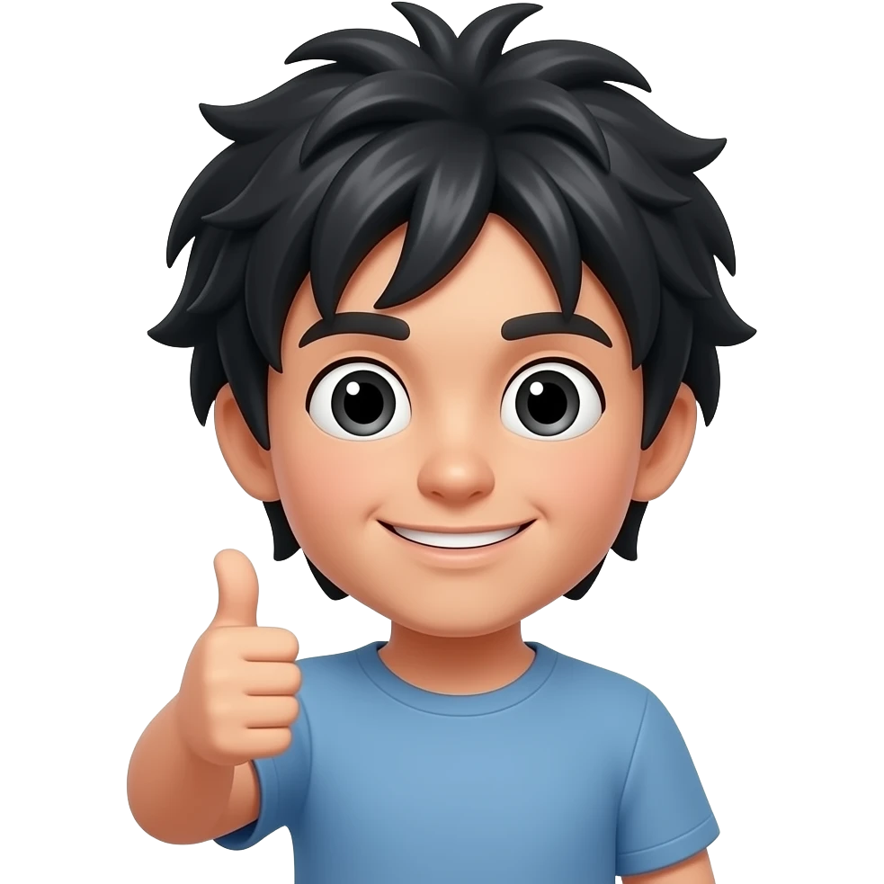 emoji emo hair thumbs up emoji