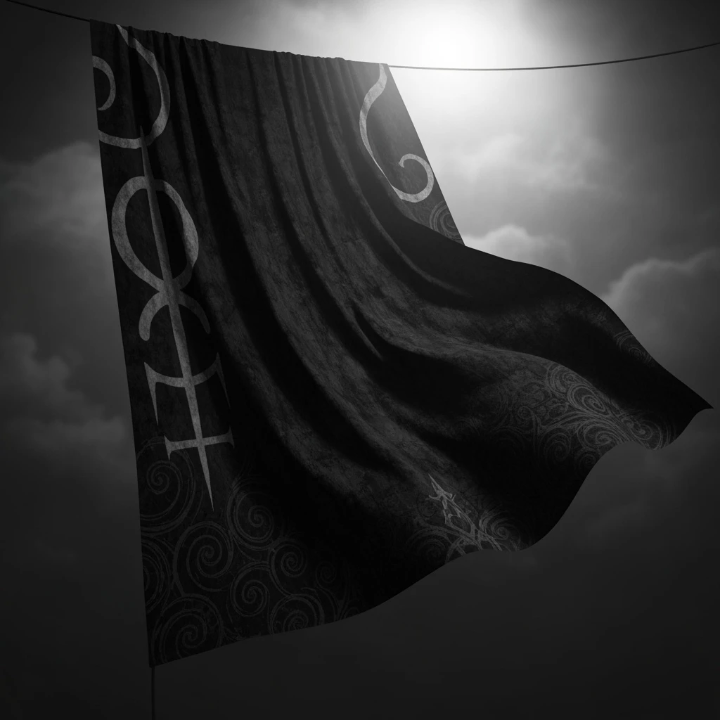 goth banner, no text, no background, minimal, expressive, variation 2 emoji