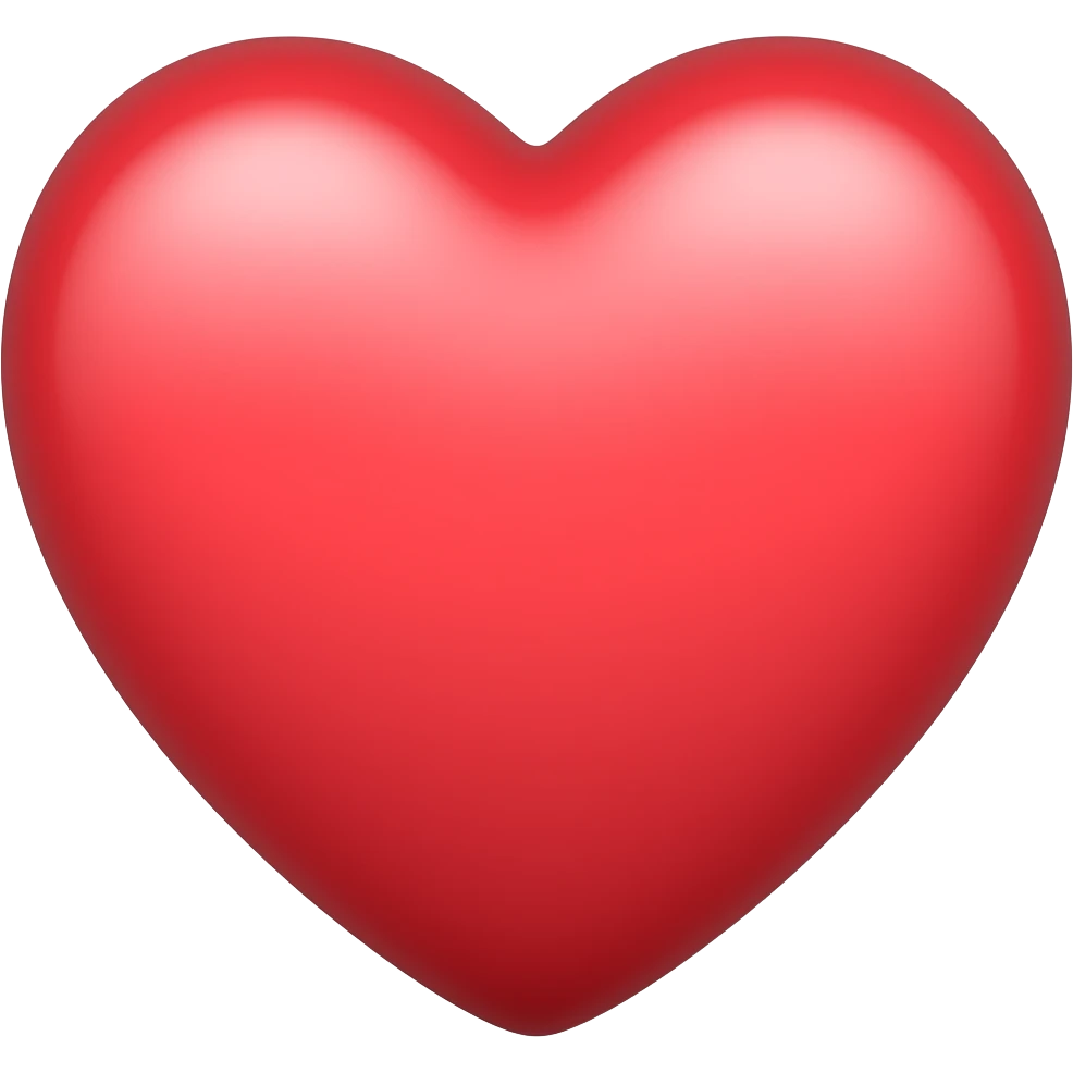 Real heart emoji