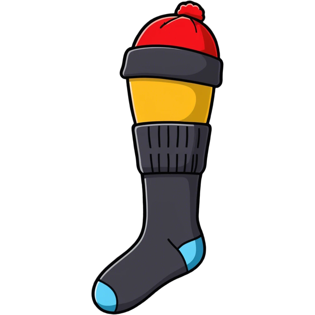 Sock wearing a hat emoji