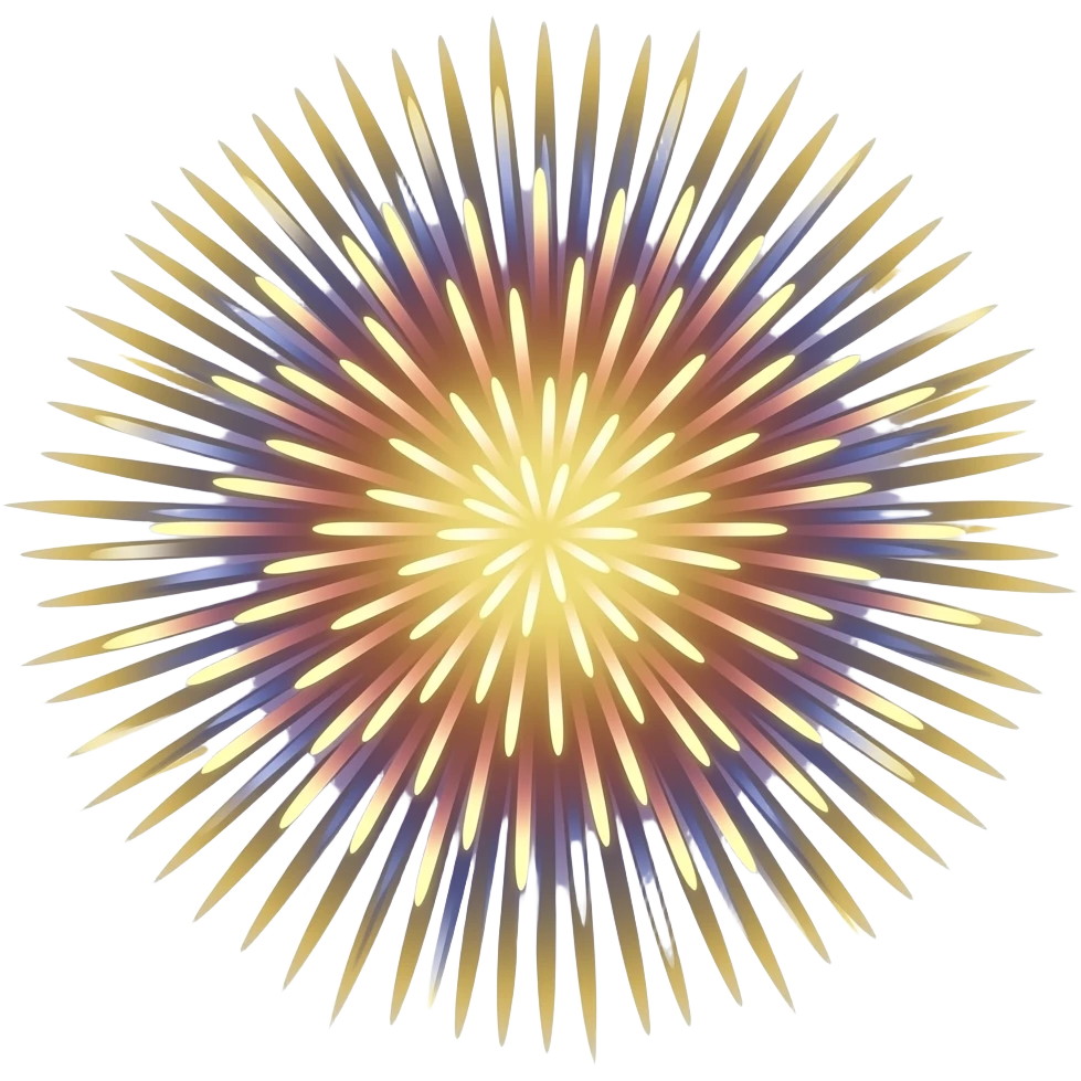 happy new year fireworks emoji