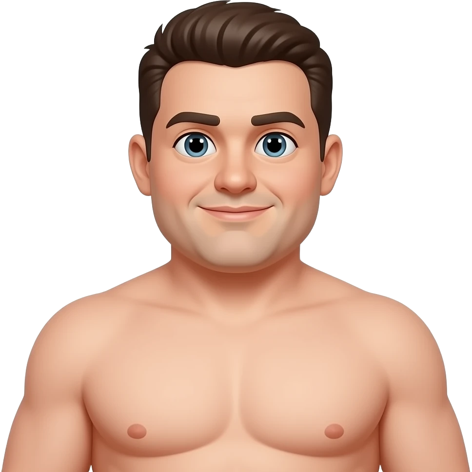fat man shirtless emoji