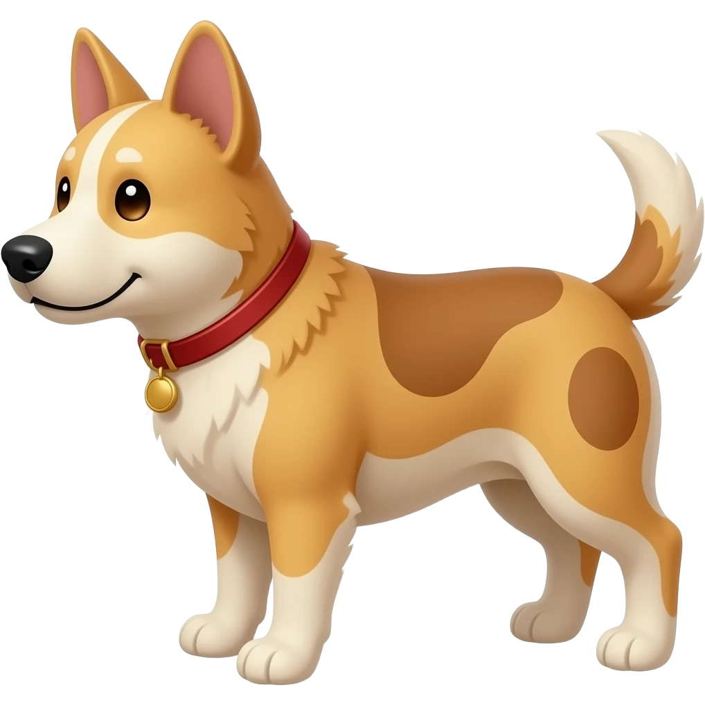 make a dog using a float emoji