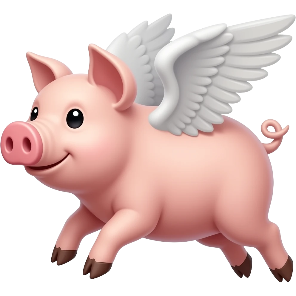 A flying pig emoji