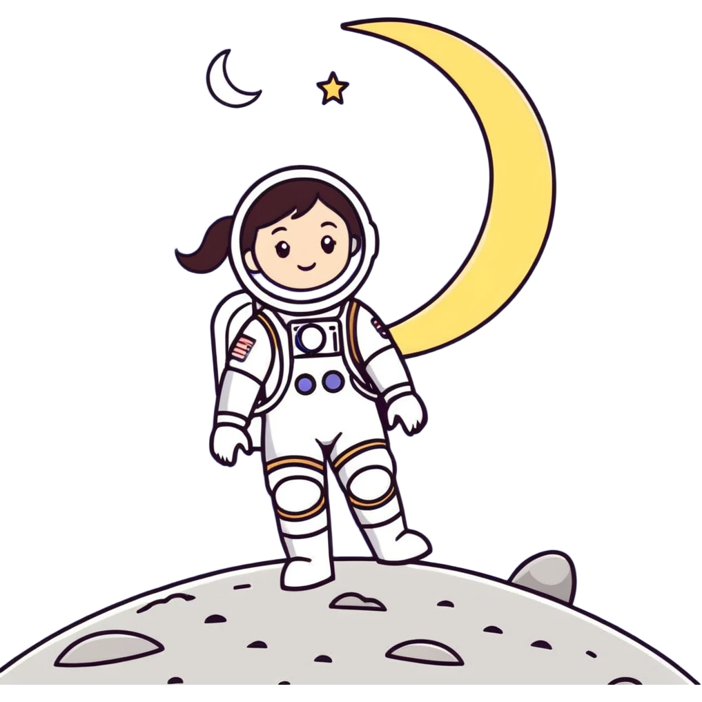 A girl on the moon  emoji