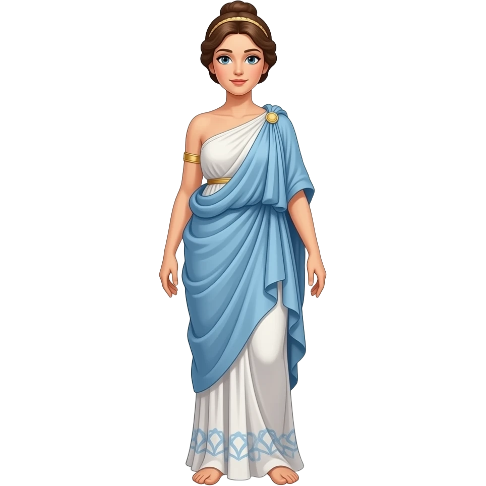 mujer, grecia antigua, cuerpo completo emoji