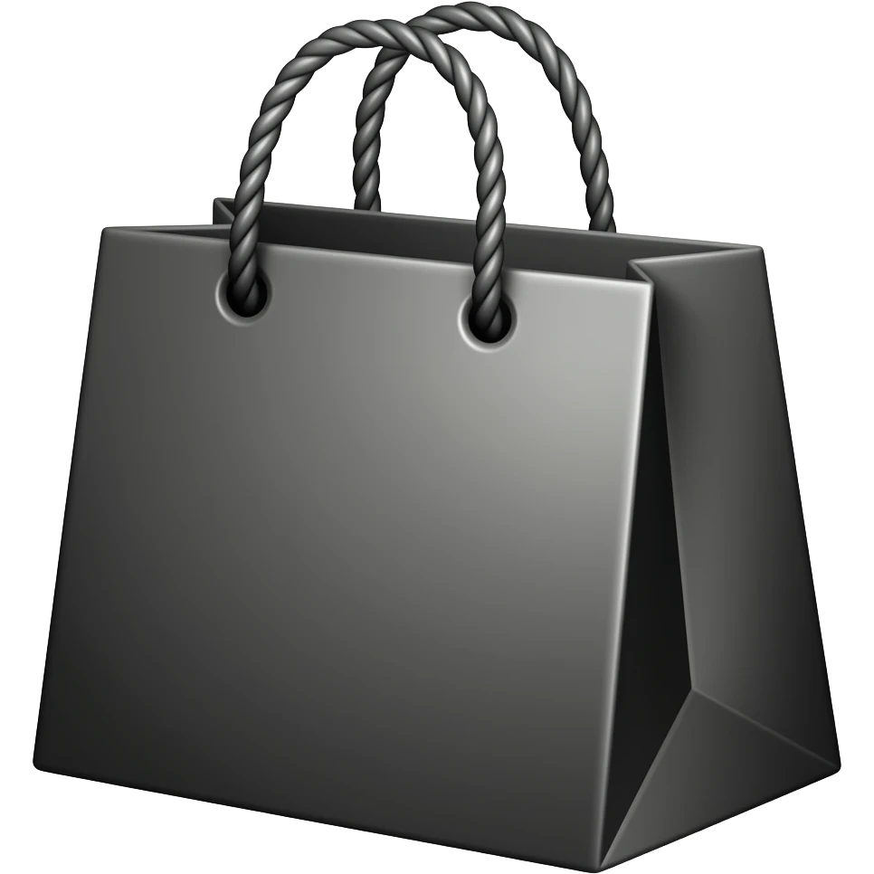 Black shopping bag emoji