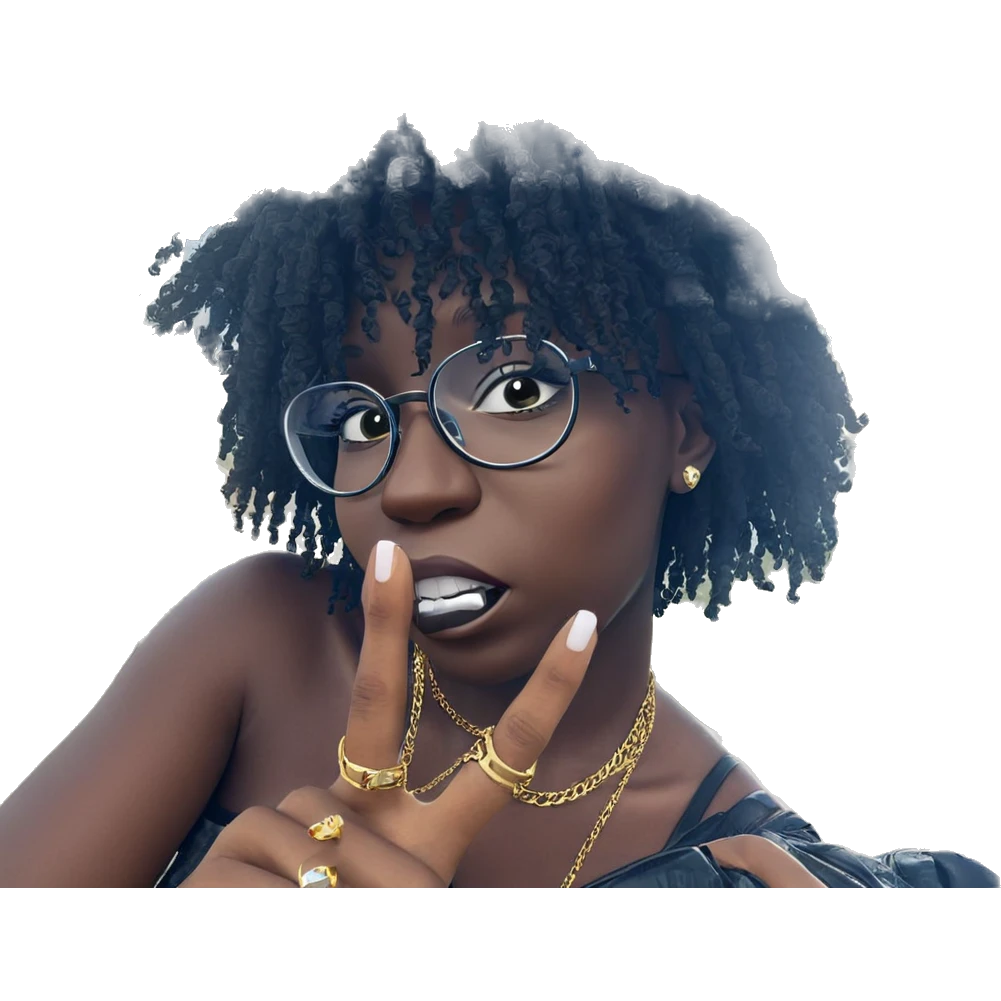 girl in jewelry under sky emoji