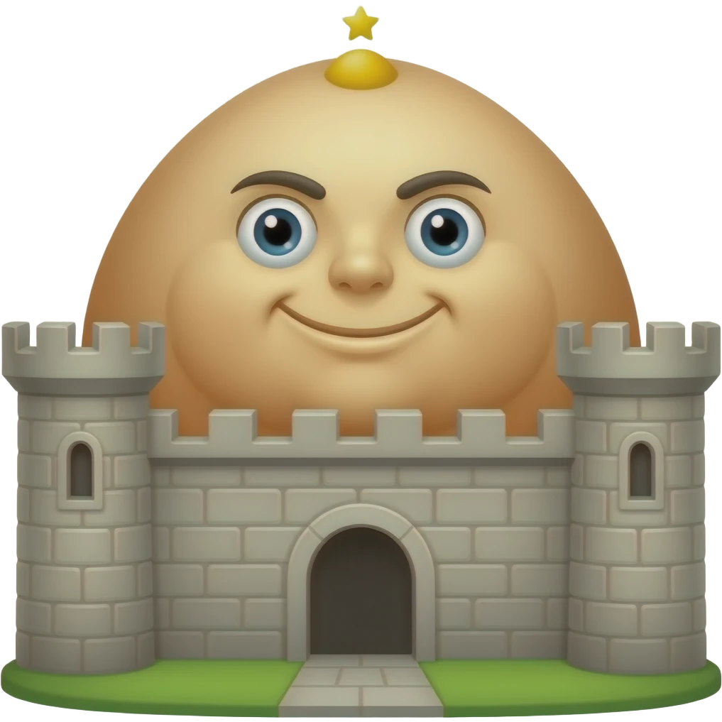 Humpty dumpty At The Castle  Humphrey Dumpty Sats On a Wall And A Monkey And Horse One Boy With Asian Hair And Green Shirt Jumps The trampoline emoji