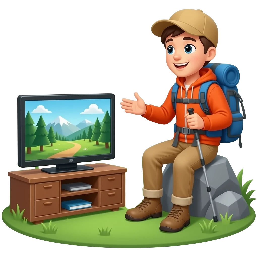 Connecting with people, watching shows and being outdoors emoji