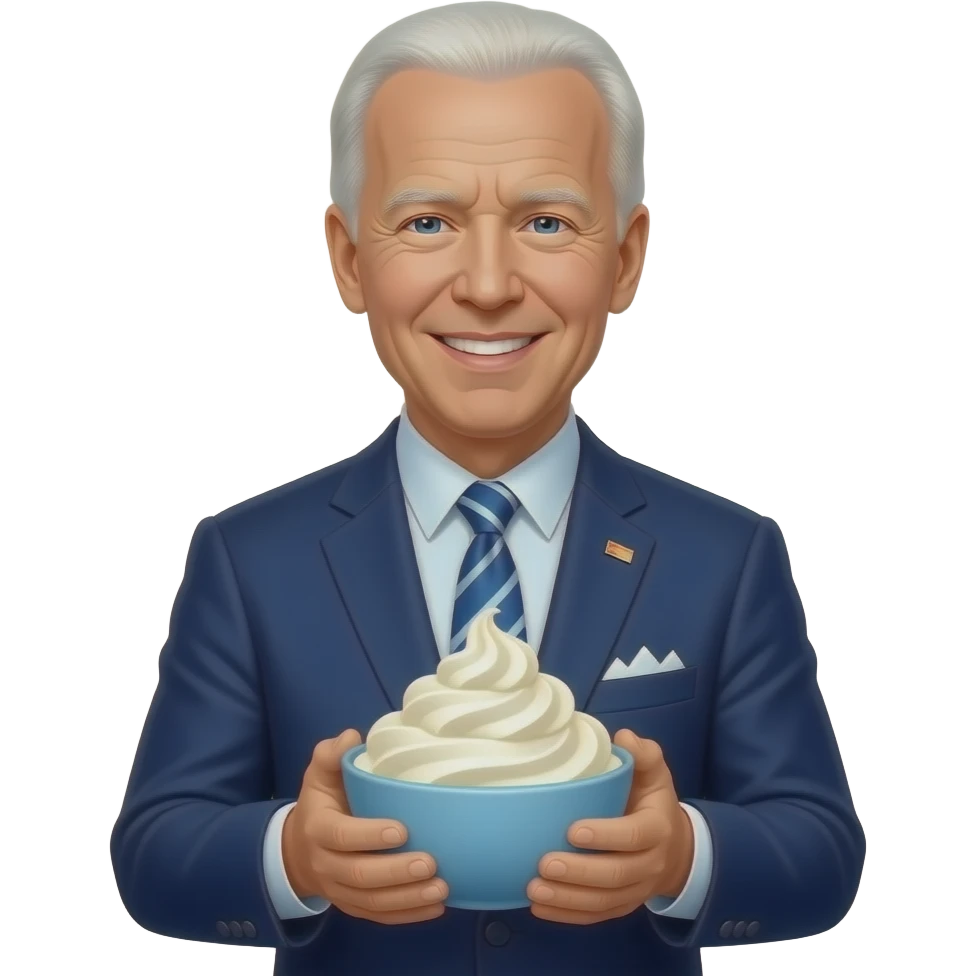 joe biden and whipped cream emoji