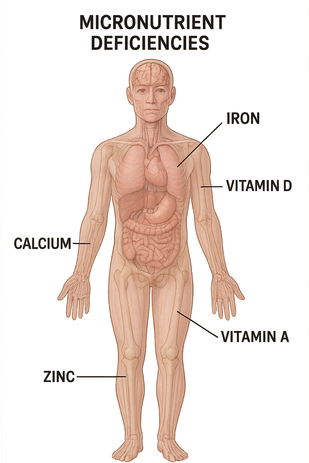corpo umano in carenza di micronutrienti emoji