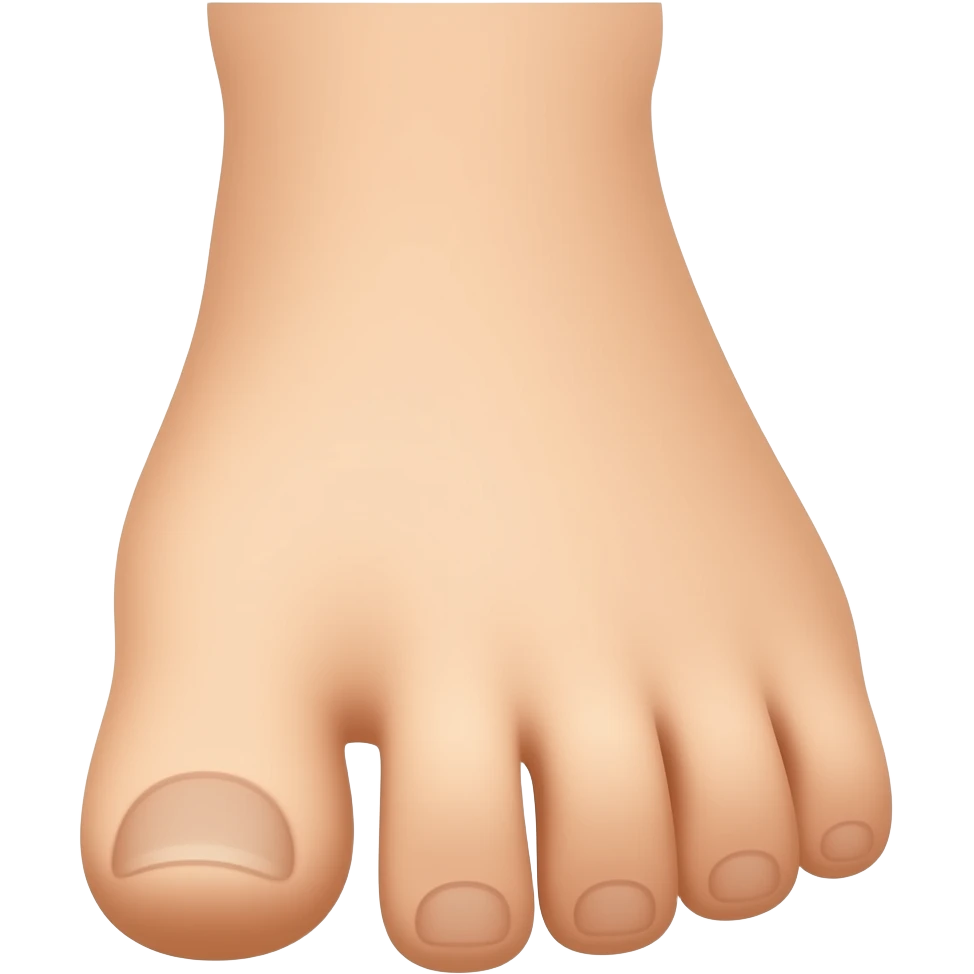 Middle finger foot emoji