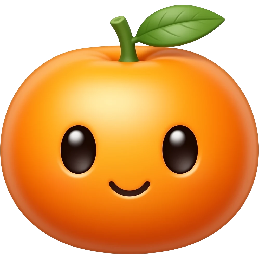 Kawaii naranja kinkan mini emoji