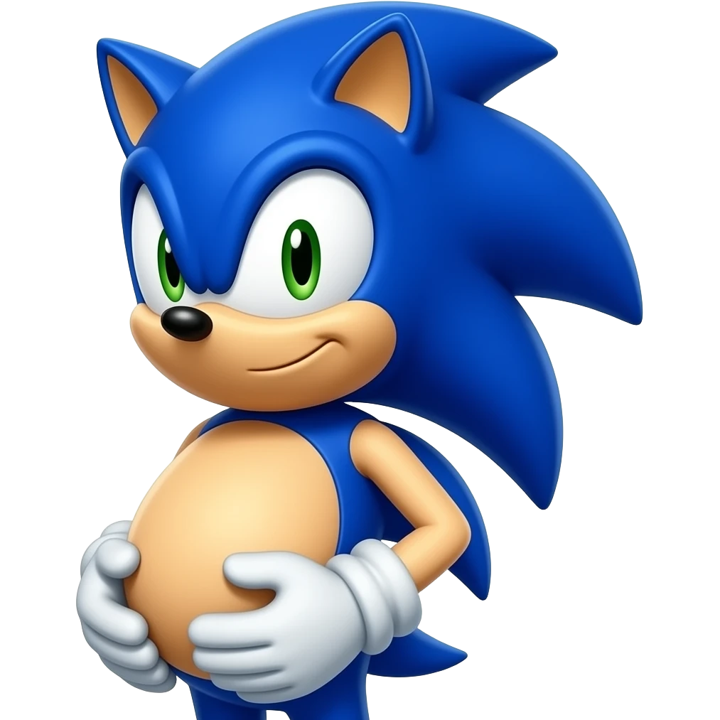 sonic pregnant para colorir emoji