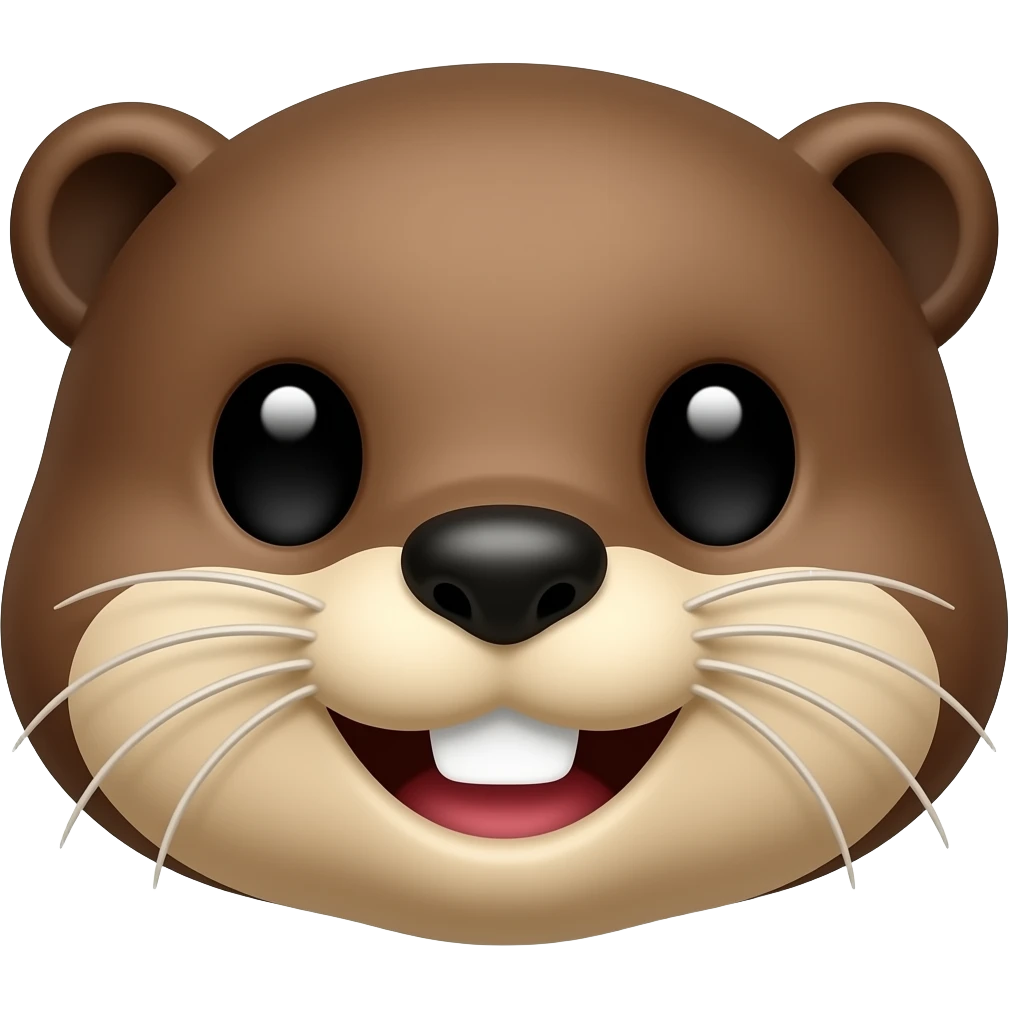 Otter smiling face emoji