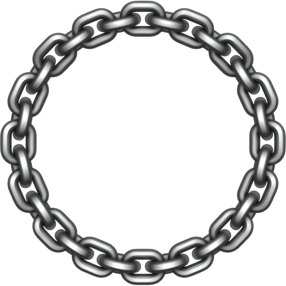 faça uma corrente cravejada emoji