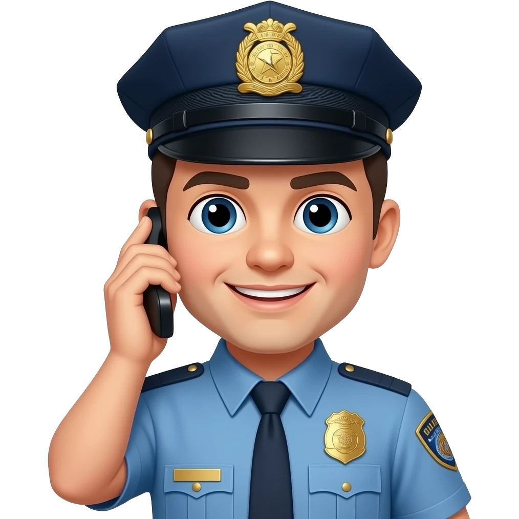 officer worker, on the phone emoji
