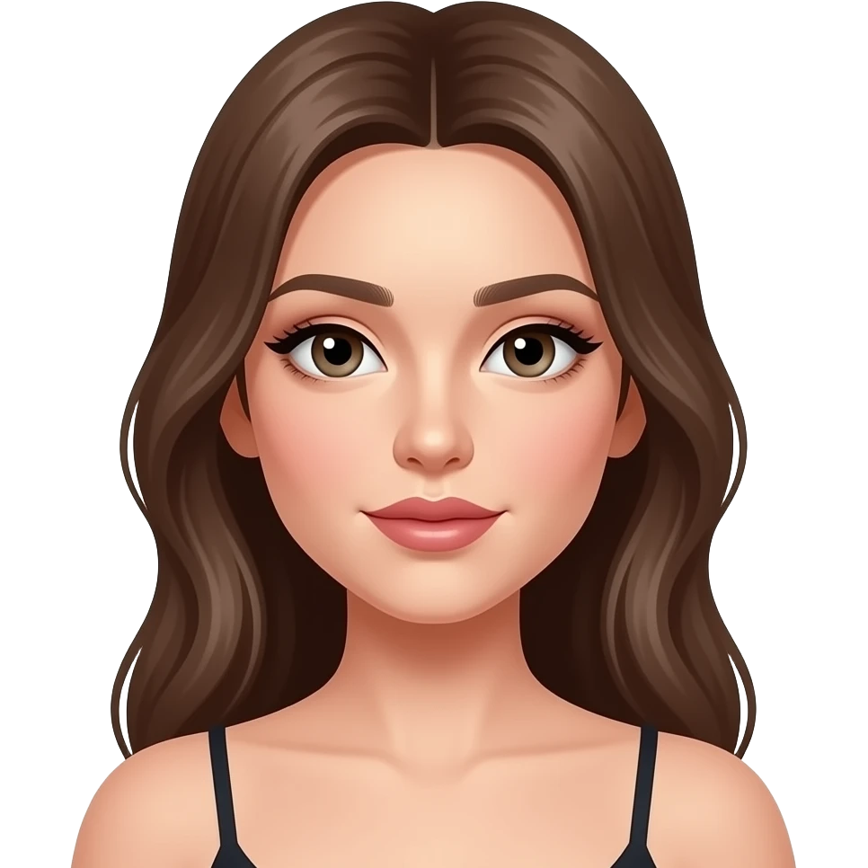 Chips girl with make up and her nails done emoji