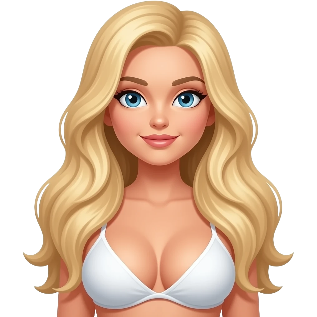 dünya kadar büyük  göğüslü çok uzun saçlı sarışın  kadın  emojisi emoji