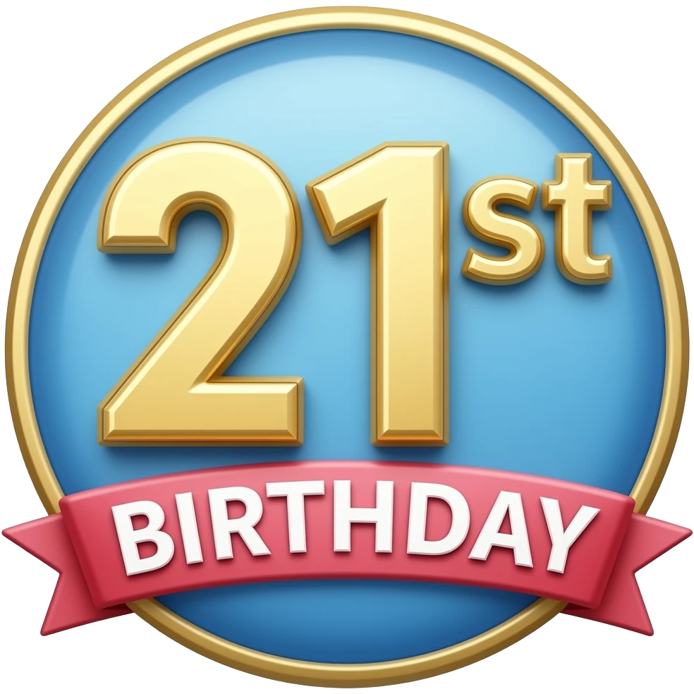 Anna's 21st  birthday  sign emoji