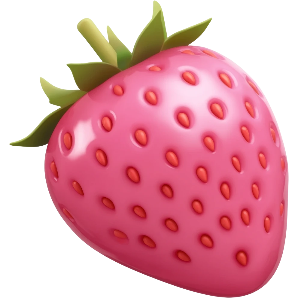 Baby pink strawberry and white emoji