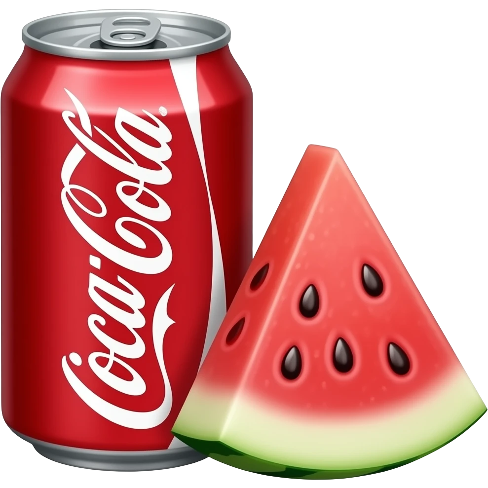 coca cola&water melon emoji