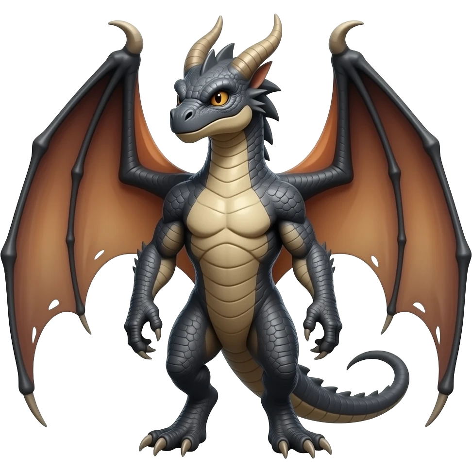 a mythical monster resembling a giant reptile, sometimes having wings. emoji