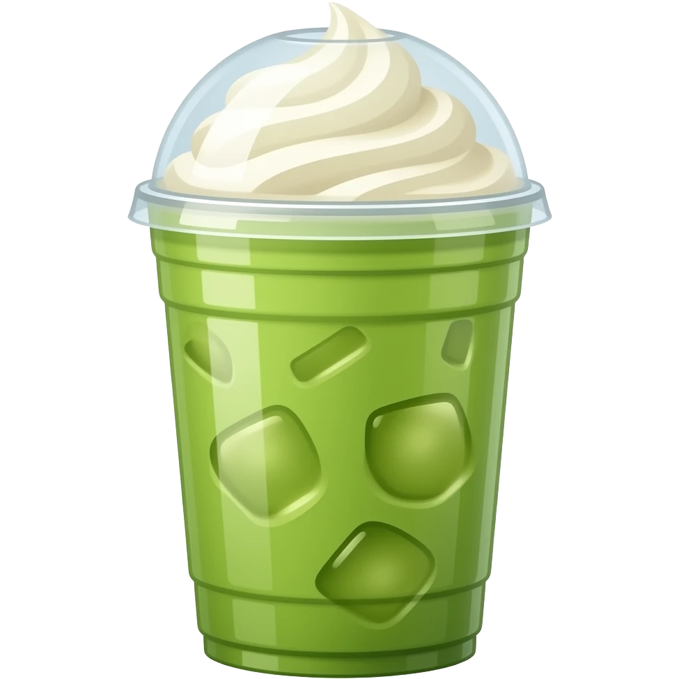 Iced matcha latte emoji