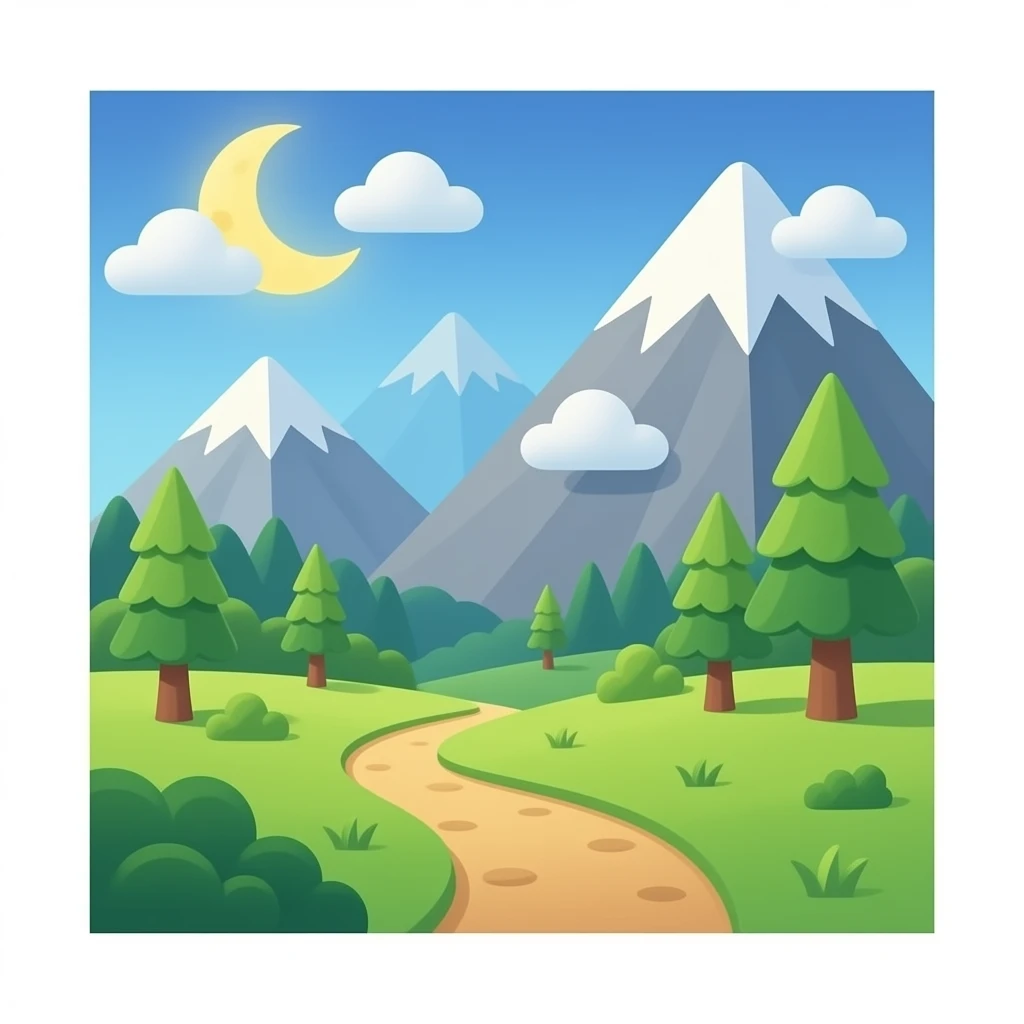 moon 3d cartoon emoji
