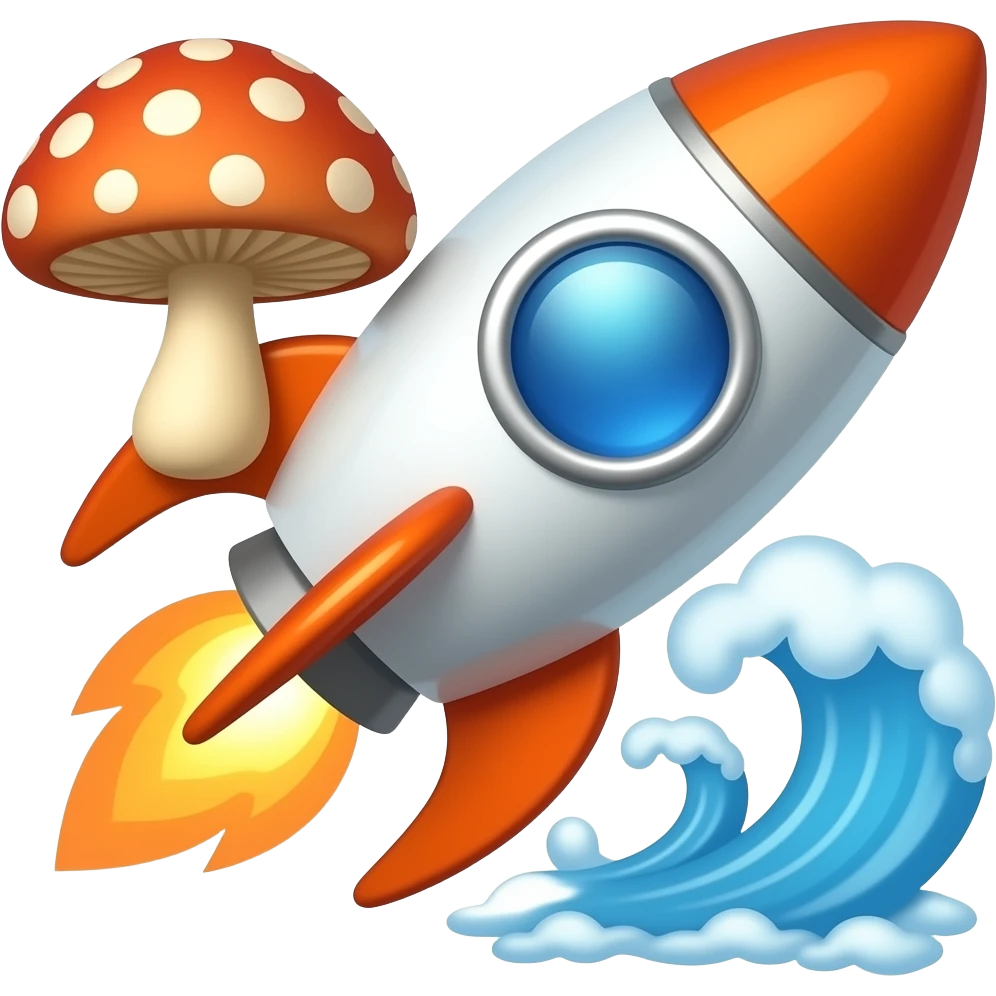 🚀 🍄 🌊 emoji