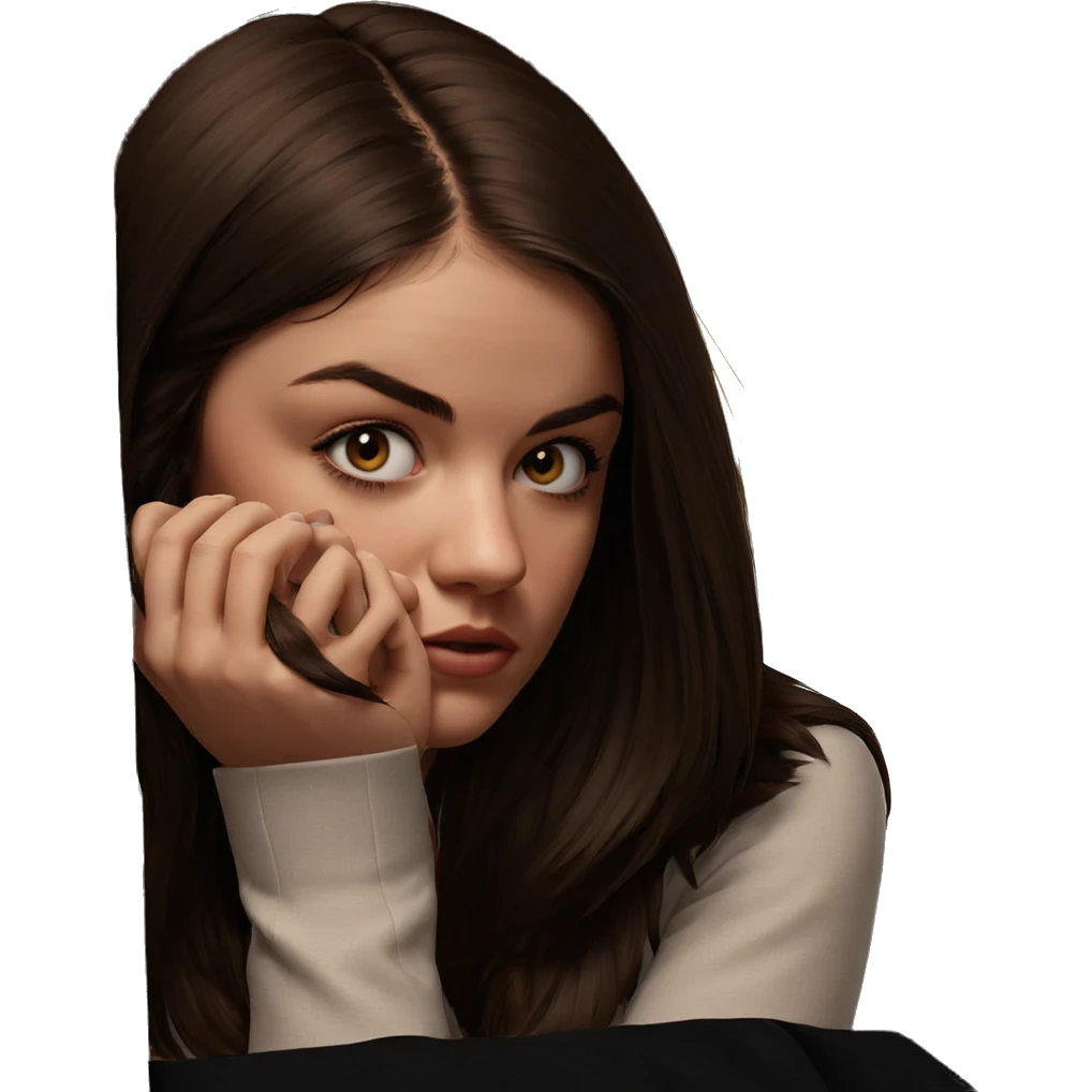 brown haired girl portrait emoji