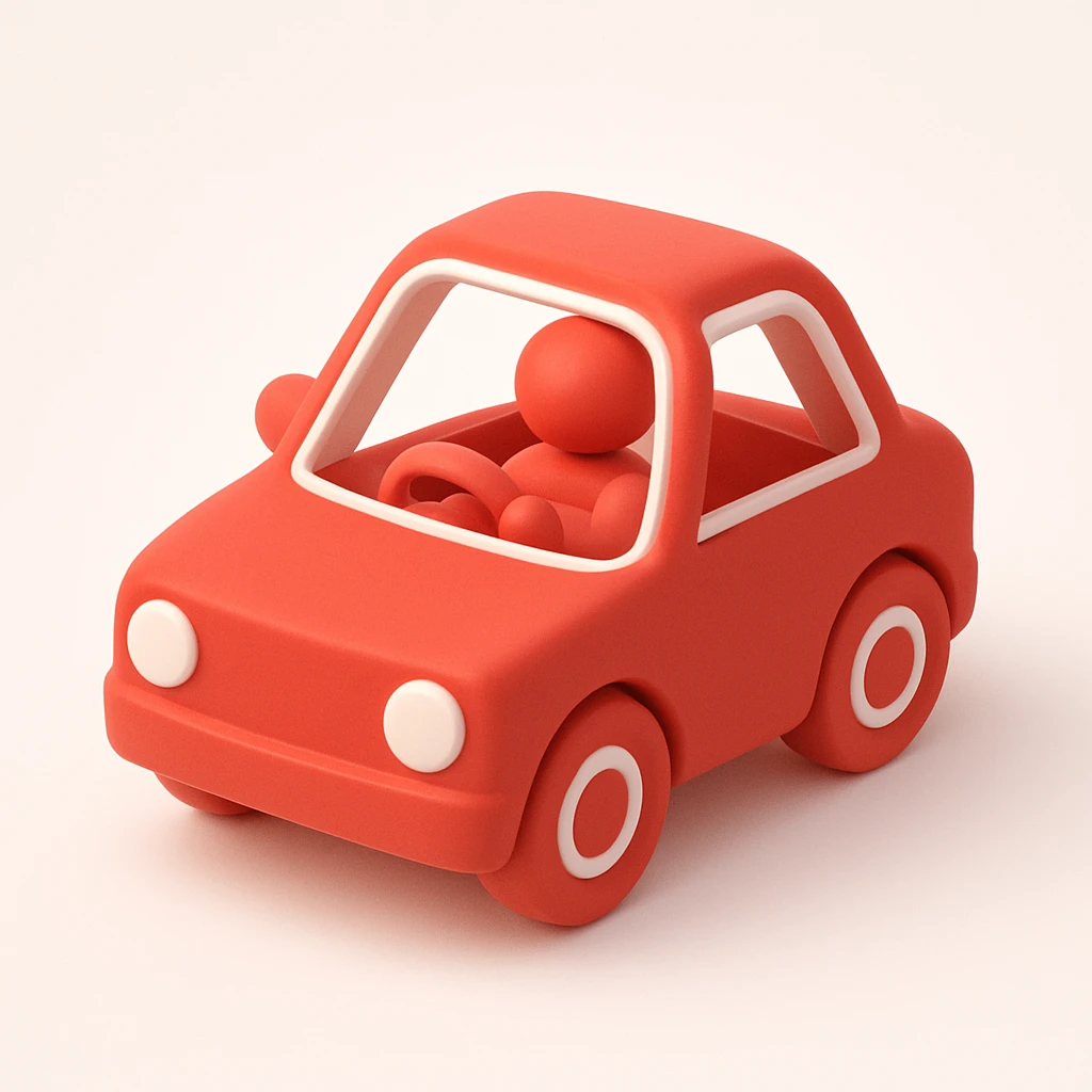 person driving a car emoji