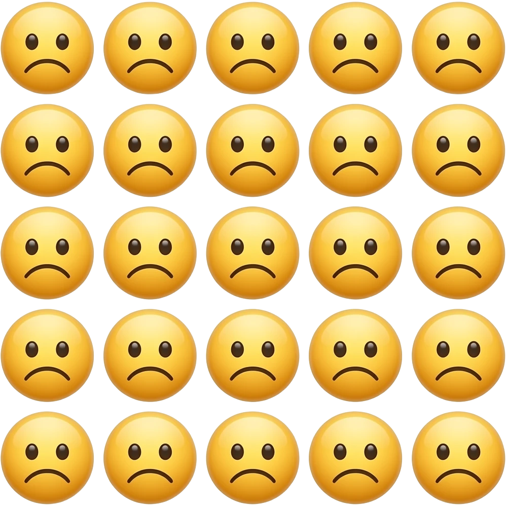 một emoij 100 khuôn mặt này 🙁 ko khác nhau chỗ nào emoji