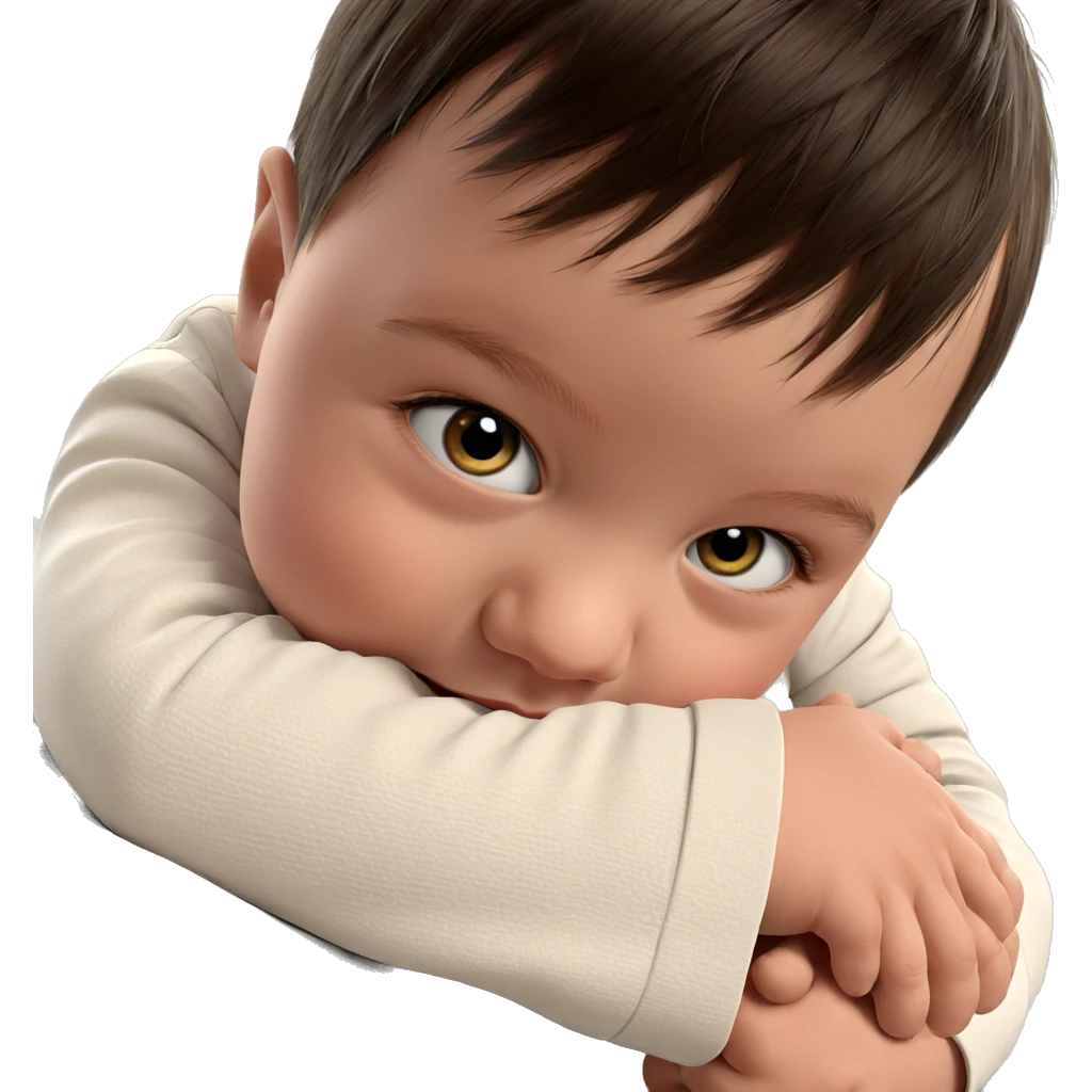 serene gaze of a boy emoji