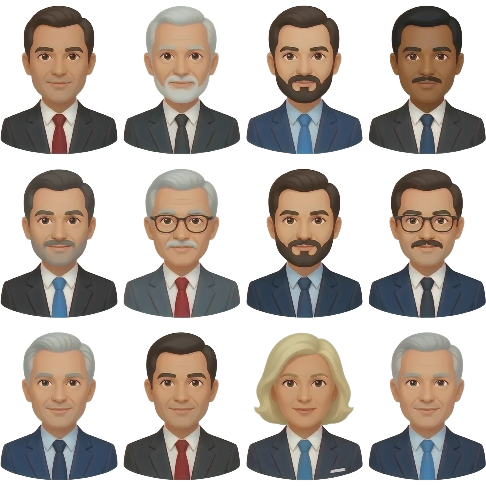 多个人  古代的大臣 外国人 emoji