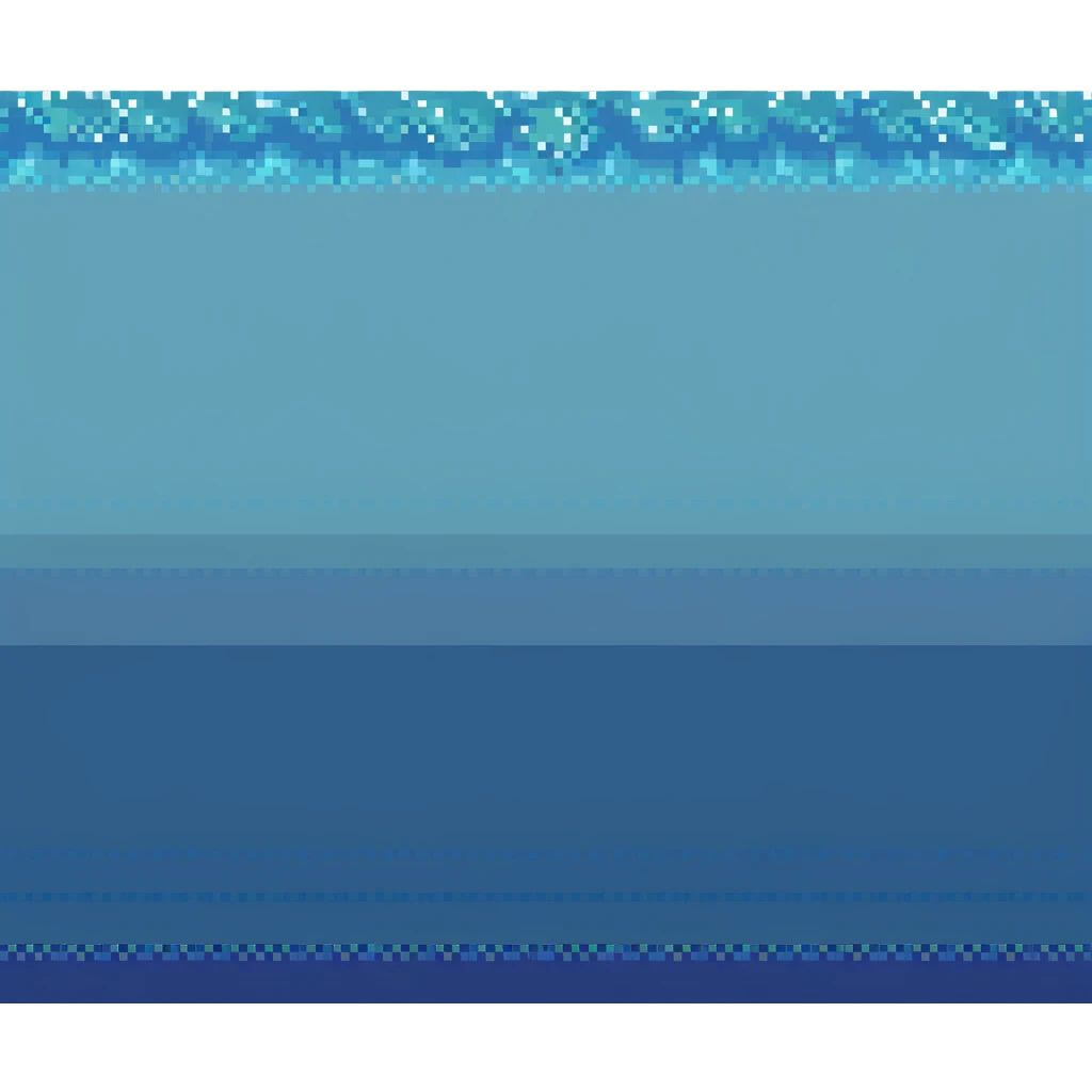 ocean with a small sailboat in pixel art style emoji