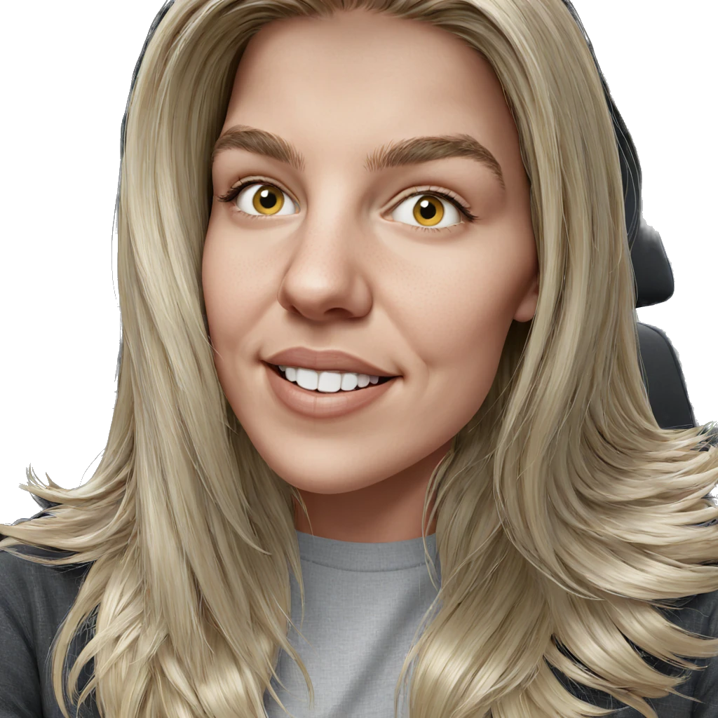 smiling girl with blonde hair emoji