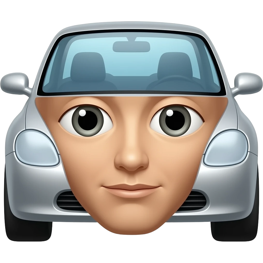 Human head car emoji